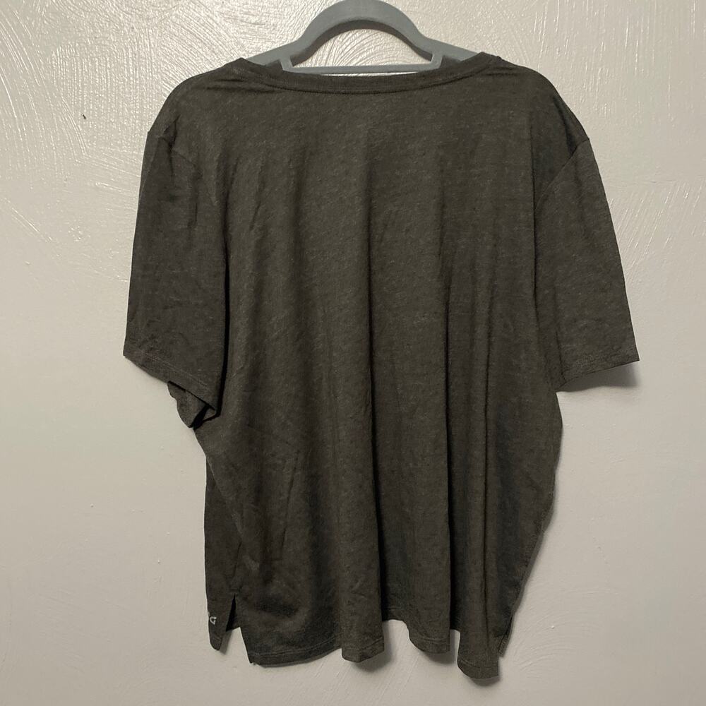 DSG Women Plus Activewear Casual Gray Short Sleeve Cropped Tee Front Pocket 2XL - Picture 8 of 9